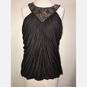 AllSaints Akiko Halter Neck Beaded Top